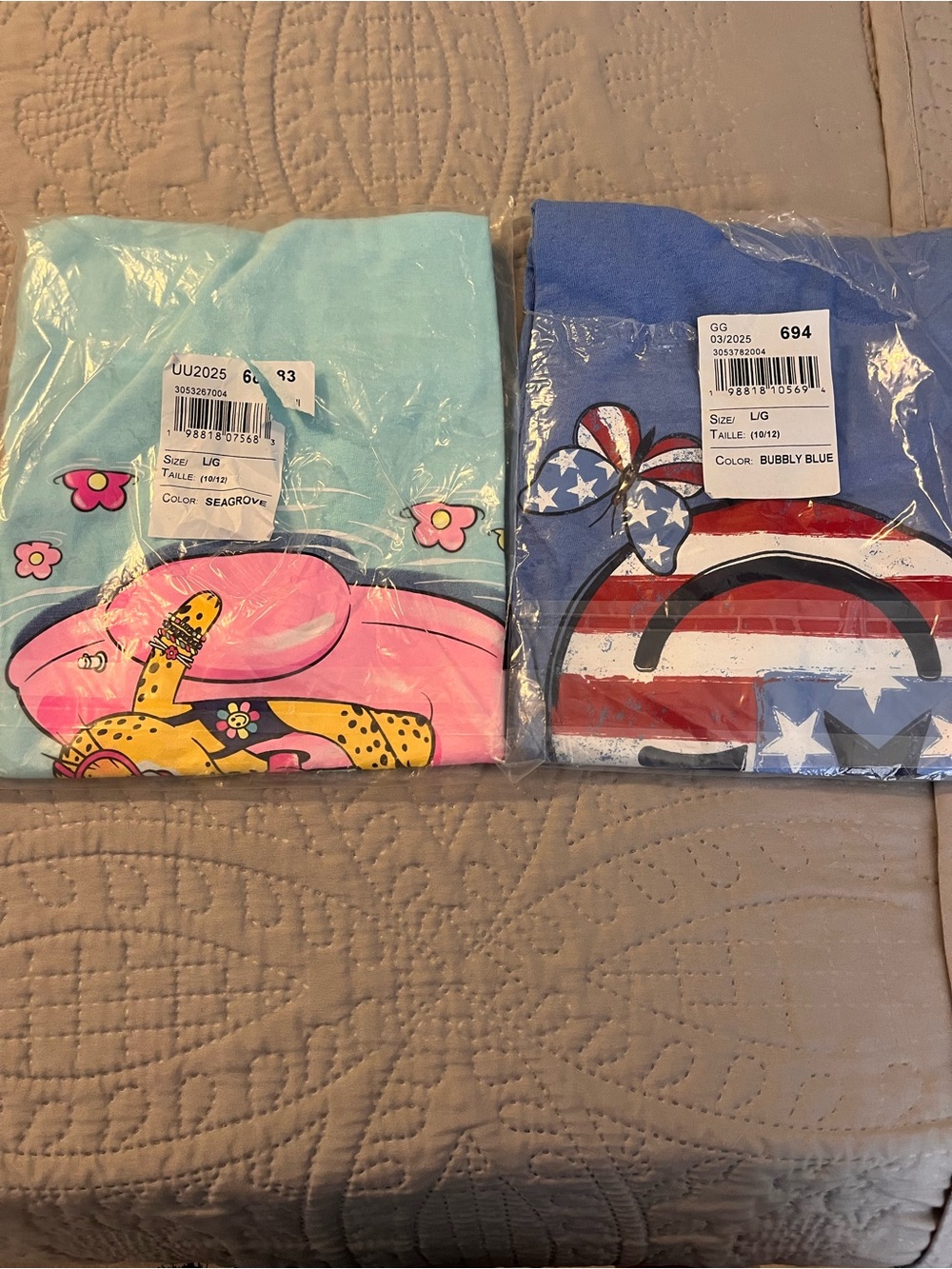 Place Light Aqua Tee with Rainbow Heart Accent (2 for 12$)